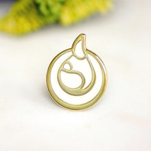 Gold and white Breastfeeding enamel pin 